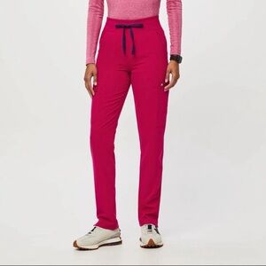 FIGS Women Yola Skinny Pants Ultra Rose Pink Size Medium